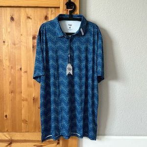 Men’s Golf Polo with All-Over Star Print